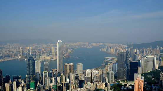 Hong Kong Cityscape form Viewpoint at Victoria Peak.