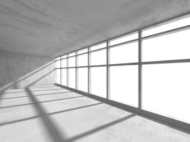 istock Dark industrial construction. Concrete rusty walls. Architecture background 869419288