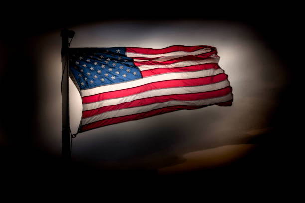 istock US Flag with artist style design 869419404