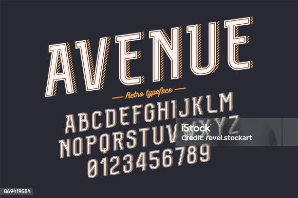 Decorative Vector Vintage Retro Typeface Font Alphabet Letters Typeface Stock Illustration - Download Image Now