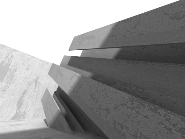 istock Dark industrial construction. Concrete rusty walls. Architecture background 869419884