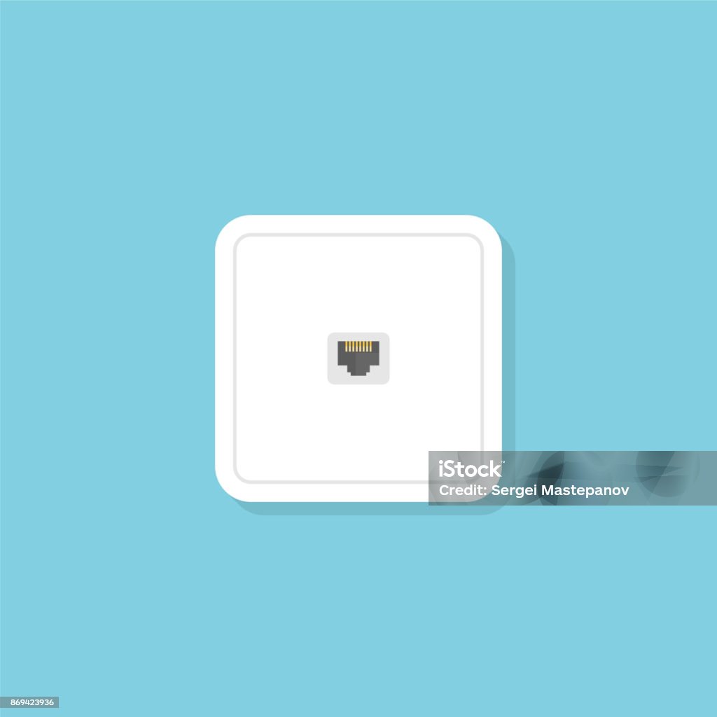 Network Socket Graphics Lan Network Socket Internet Vector Illustration In Flat Style Stock ...