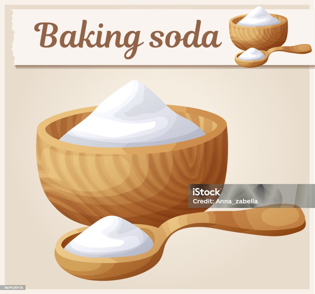 Baking soda. Cartoon vector icon. Series of food and drink and ingredients for cooking Vector stock vector