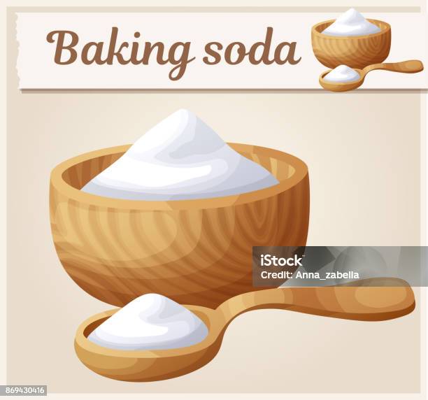 Baking Soda Cartoon Vector Icon Series Of Food And Drink And Ingredients For Cooking Stock Illustration - Download Image Now