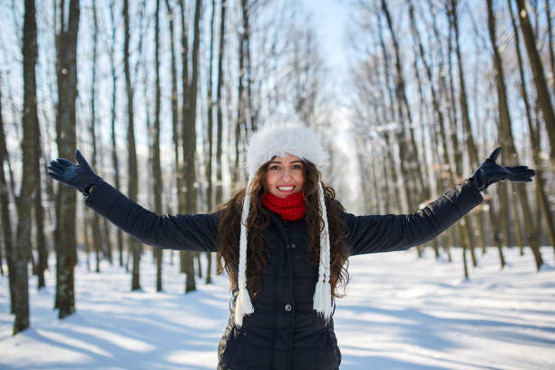 istock Young woman, winter portrait 869444536