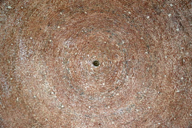 istock Dome of a cupola in red brick seen from underneath 869448258