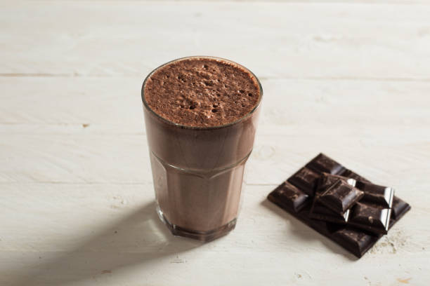 istock Top View Tasty Chocolate Milkshake 869452796