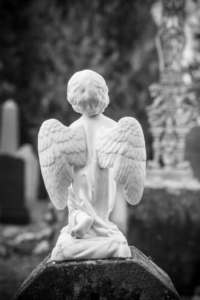 istock stoned angel in a cemetery 869453018