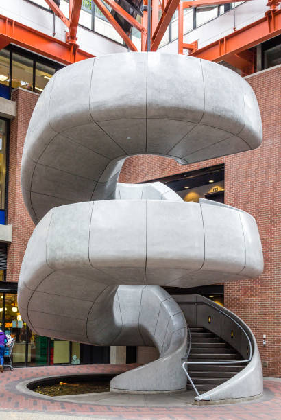 istock Modern Spiral Staircase in Mall 869465520