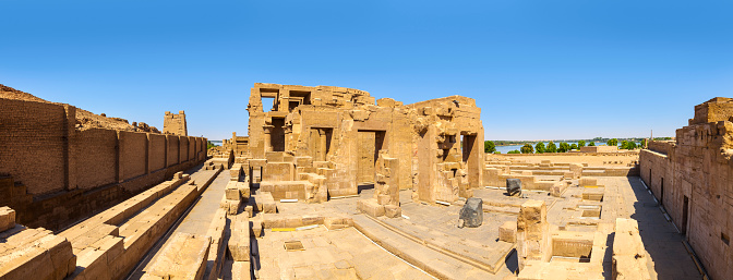 Panoramic view Kom Ombo temple in  Kom Ombo town, egypt