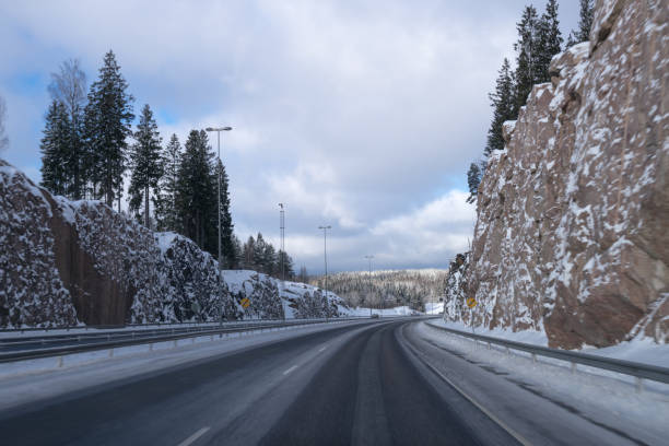 istock Driving on the highway after snow in winter 869469030