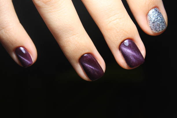 istock Nails. The design of broken glass. 869473488