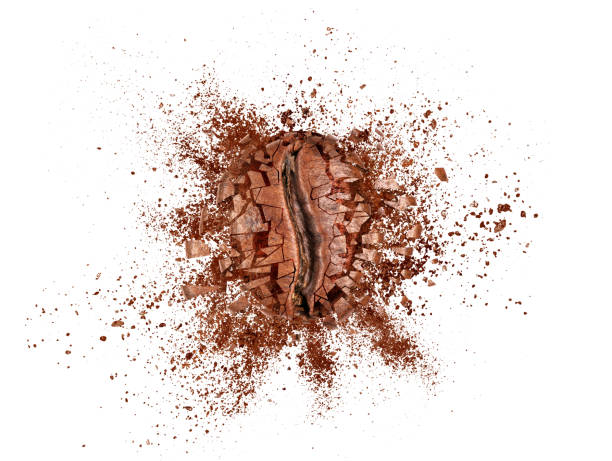 istock Explosion of coffee bean isolated on white background 869478850