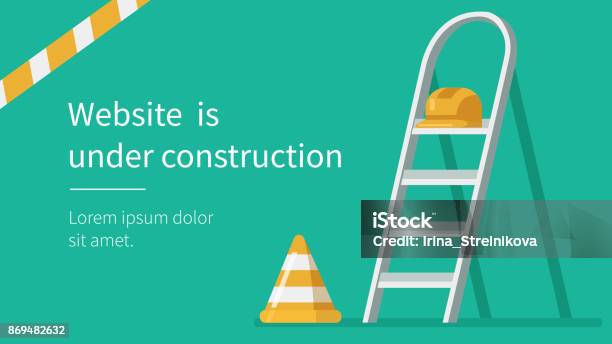 Under Construction Stock Illustration - Download Image Now - Construction Site, Web Page, Working