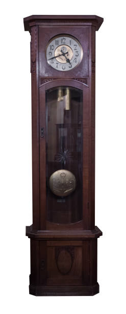 istock Grandfather clock isolated, old style 869492818