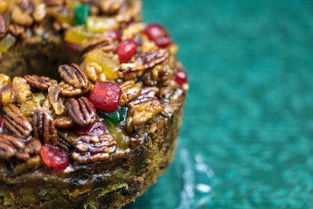 istock Close-up of a Christmas fruit cake. 869499878