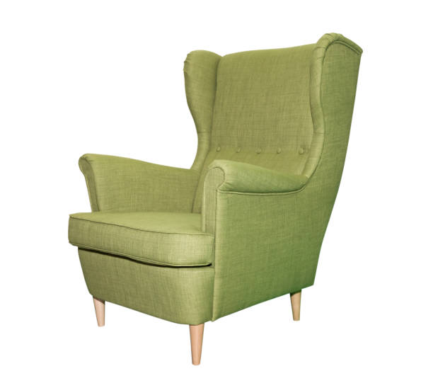 istock Green modern chair isolated 869502484