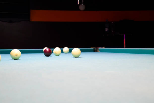 istock Billiards, billiard table. Balls on the billiard table. 869502706