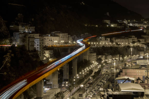 istock Traffic in a night city 869503696