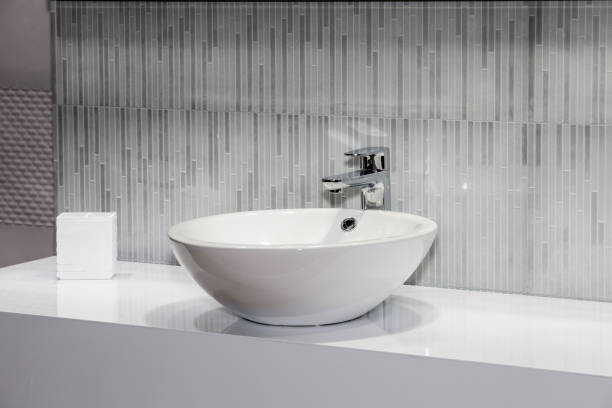 moderne weiße wanne - bathroom bathroom sink sink design stock-fotos und bilder