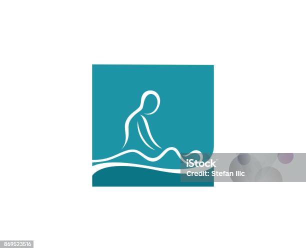 Massage Icon Stock Illustration - Download Image Now - Massaging, Logo, Massage Therapist