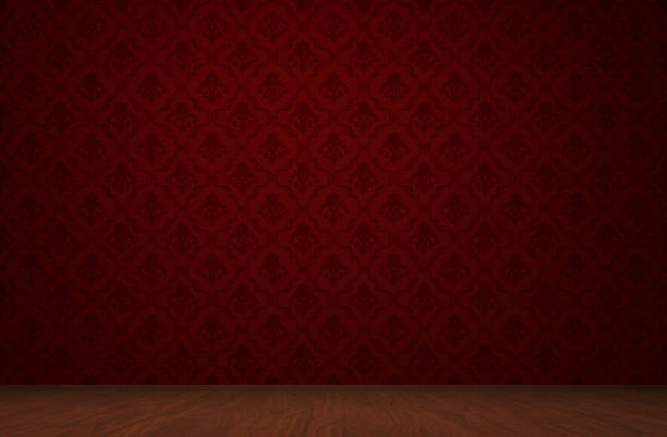 Vintage red room concept Vintage red room concept damask stock pictures, royalty-free photos & images