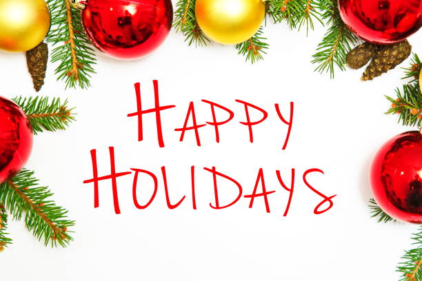 istock Christmas decoration with message  HAPPY HOLIDAYS 869530142