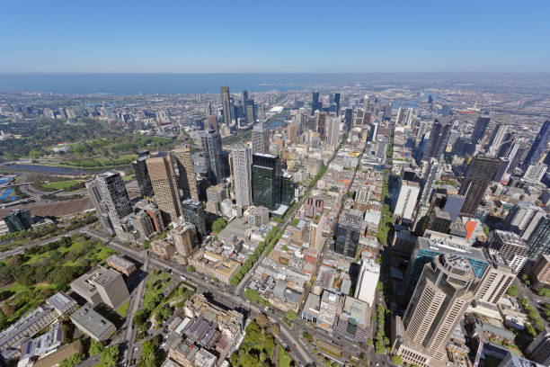 istock Aerial view of Melbourne CBD, looking south-west 869533840