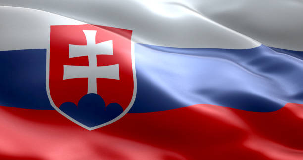 bandiera della slovacchia - slovak flag foto e immagini stock