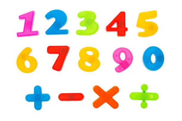 istock Mathematics and education school concept. Colored numbers figures from 1 to 9 with signs isolated on white. 869538598