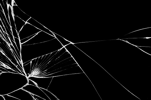 Black cracked Touch Screen Phone, background, texture for you project