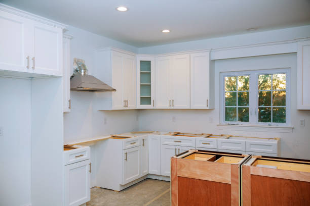 istock Custom kitchen cabinets in various stages of installation 869548060