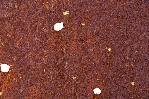 Rust on old steel door for use as background ready for add text or graphic in advertise
