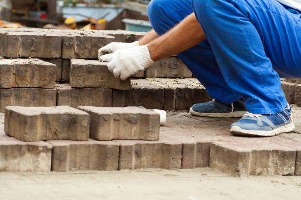istock Laying Paving Slabs by mosaic close-up 869569986