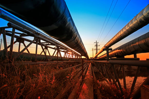 istock Oil pipeline, industrial equipment 869571226