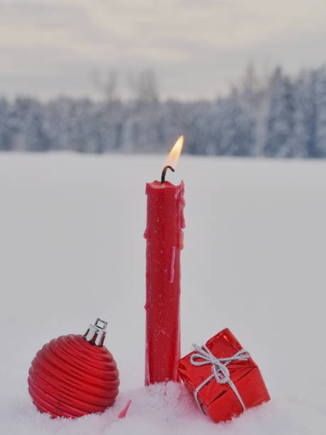 istock Christmas candle winter 869584368