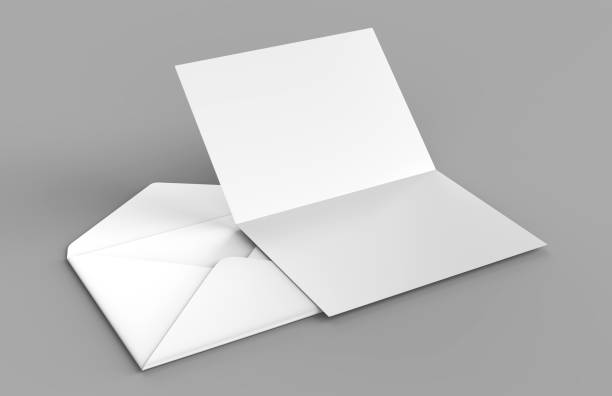 istock Blank white realistic baronial envelopes mock up. 3d rendering illustration. 869584516