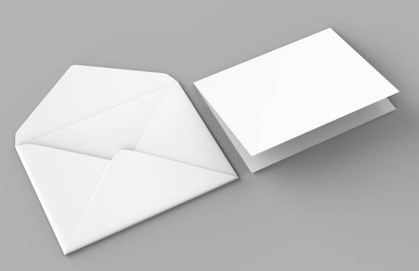 istock Blank white realistic baronial envelopes mock up. 3d rendering illustration. 869584520