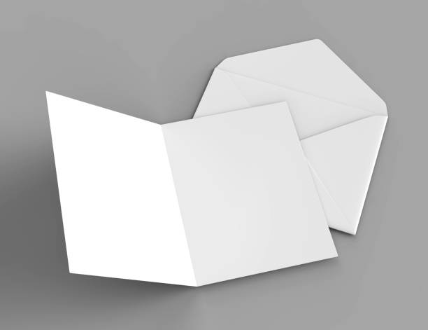 istock Blank white realistic baronial envelopes mock up. 3d rendering illustration. 869584560