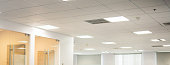 istock Blurred office ceiling wide space 869584854