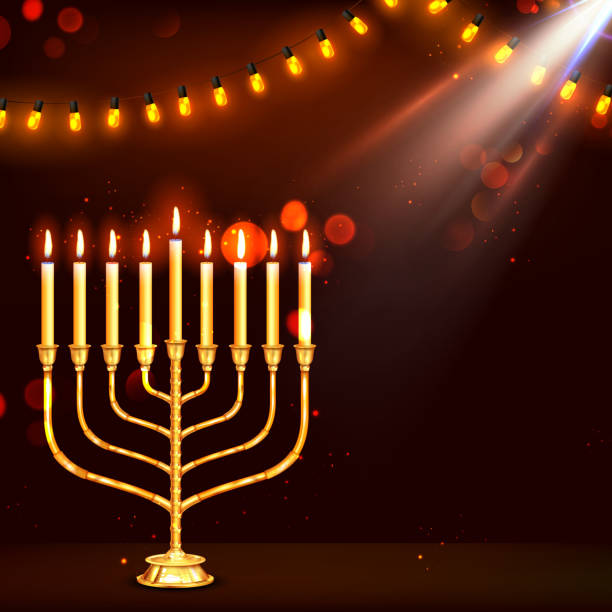 istock Happy Hanukkah, Jewish holiday background 869591500
