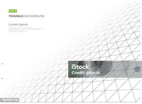 istock Abstract structure geometric triangle pattern white infinite background. 869591718