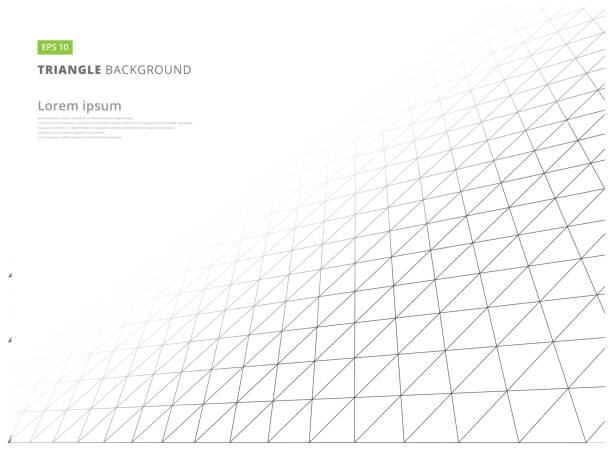 Abstract structure geometric triangle pattern white infinite background. Abstract structure geometric triangle pattern white infinite background. Vector illustration diminishing perspective stock illustrations