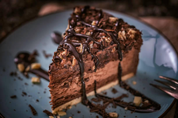 Delicious Chocolate Layer Cake Delicious Chocolate Layer Cake chocolate cake stock pictures, royalty-free photos & images