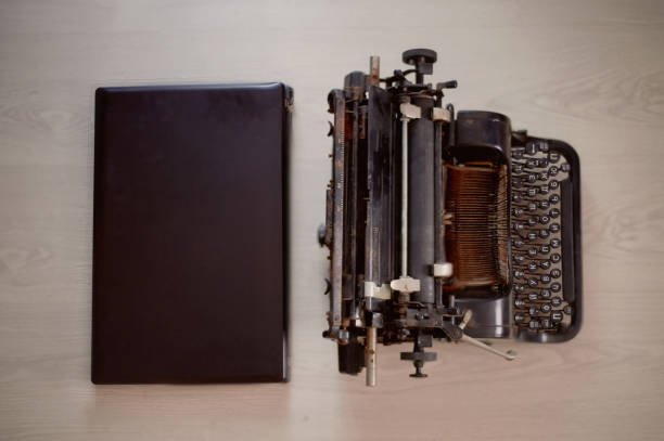 istock The typewriter and the computer, the times and progress.The view from the top 869599066