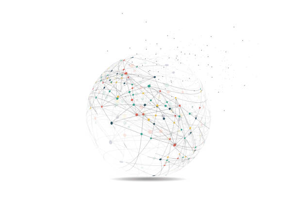 istock Global network connection. World map point and line composition concept of global business. Vector Illustration 869602620