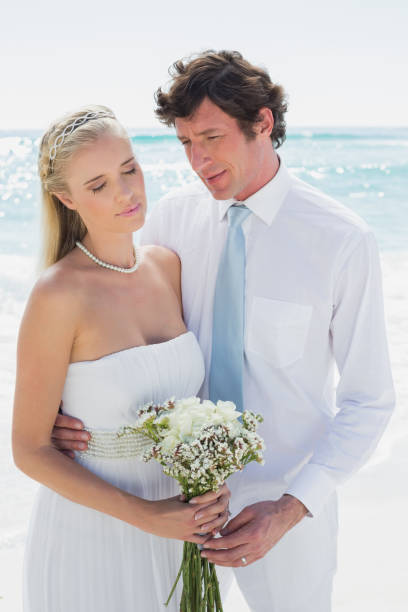 istock Content couple on their wedding day 869603140