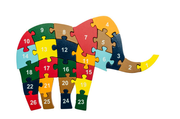 istock Colorful puzzle pieces isolated over white 869603366