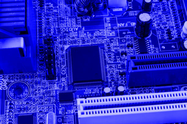istock PCI connector slot in motherboard PC toned macro 869606784