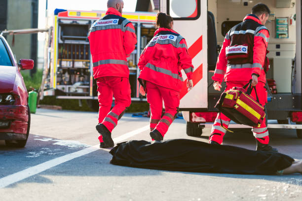 istock Paramedic Coved Dead Body 869618670